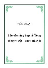 Tiểu luận Tổng hợp về tổng công ty dệt – May Hà Nội