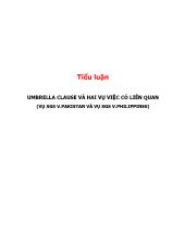 Tiểu luận Umbrella clause và hai vụ việc có liên quan (vụsgs v.pakistan và vụsgs v.philippines)