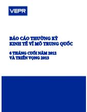 Báo cáo Thương kỳ kinh tế vĩ mô Trung Quốc - 6 tháng cuối năm 2012 và triển vọng 2013