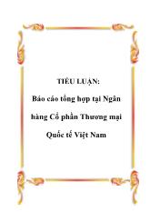 Báo cáo Tổng hợp tại Ngân hàng Cổ phần Thương mại Quốc tế Việt Nam
