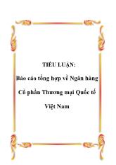 Báo cáo Tổng hợp về Ngân hàng Cổ phần Thương mại Quốc tế Việt Nam