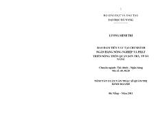 Bảo đảm tiền vay tại chi nhánh ngân hàng nông nghiệp và phát triển nông thôn quận Sơn Trà - TP Đà Nẵng