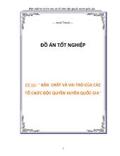 Đề tài Bản chất và vai trò của các tổ chức độc quyền xuyên quốc gia