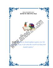 Đề tài Hệ thống các doanh nghiệp Logistics của Việt Nam, thực trạng và giải pháp đẩy mạnh hoạt động kinh doanh Logistics