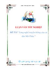 Đề tài Làng nghề truyền thống của cư dân Mã Châu