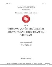 Đề tài Nhượng quyền thương mại trong ngành thực phẩm tại Việt Nam