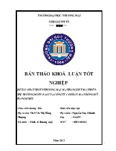 Đề tài Phát triển thương mại mặt hàng dệt may trên thị trường miền bắc của công ty cổ phần may đông mỹ - Hanosimex