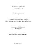 Giải quyết việc làm cho lao động nông thôn huyện Phú Ninh, tỉnh Quảng Nam