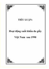 Hoạt động xuất khẩu da giầy Việt Nam sau 1990