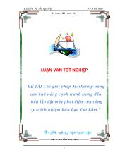 Luận văn Các giải pháp Marketing nâng cao khả năng cạnh tranh trong đấu thầu lắp đặt máy phát điện ở công ty trách nhiệm hữu hạn Cát Lâm