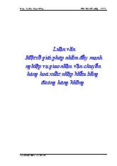 Luận văn Một số giải pháp nhằm đẩy mạnh nghiệp vụ giao nhận vận chuyển hàng hoá xuất nhập khẩu bằng đường hàng không