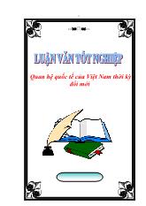 Luận văn Quan hệ quốc tếcủa Việt Nam thời kỳ đổi mới