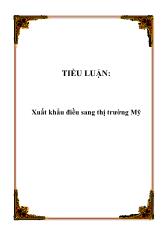 Luận văn Xuất khẩu điều sang thị trường Mỹ