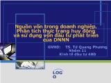 Nguồn vốn trong doanh nghiệp - Phân tích thực trạng huy động và sử dụng vốn đầu tư phát triển của doanh nghiệp nhà nước