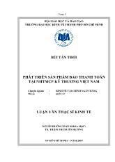 Phát triển sản phẩm bao thanh toán tại ngân hàng thương mại cổ phần kỹ thương Việt Nam