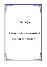 Tiểu luận Kế hoạch xuất khẩu 4000 tấn cà phê sang thị trường Mỹ