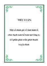 Tiểu luận Một số đánh giá về tình hình tổ chức hạch toán kế toán tại Công ty Cổ phần phát triển phát thanh truyền hình