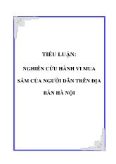 Tiểu luận Nghiên cứu hành vi mua sắm của người dân trên địa bàn Hà Nội