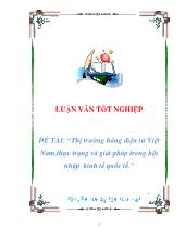 Tiểu luận Thị trường hàng điện tử Việt Nam, thực trạng và giải pháp trong hội nhập kinh tế quốc tế