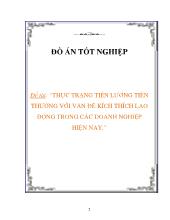Tiểu luận Thực trạng tiền lương tiền thưởng với vấn đề kích thích lao động trong các doanh nghiệp hiện nay