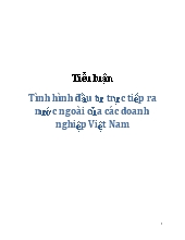 Tiểu luận Tình hình đầu tư trực tiếp ra nước ngoài của các doanh nghiệp Việt Nam