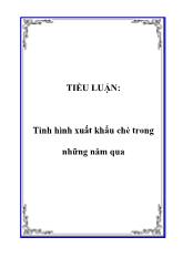 Tiểu luận Tình hình xuất khẩu chè trong những năm qua