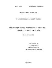 Trách nhiệm dân sựdo tài sản gây thiệt hại vấn đề lý luận và thực tiễn