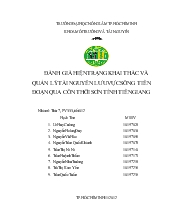 Đề tài Đánh giá hiện trạng khai thác và quản lý tài nguyên lưu vực sông tiền đoạn qua cồn Thới Sơn tỉnh Tiền Giang