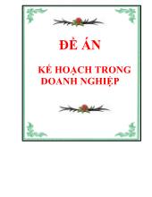 Đề tài Kế hoạch trong doanh nghiệp