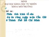 Đề tài Phân tích kinh tế của dự án rừng ngập mặn Cần Giờ ở Thành Phố Hồ Chí Minh