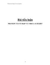 Đề tài Protein tái tổ hợp và virus aujeszky