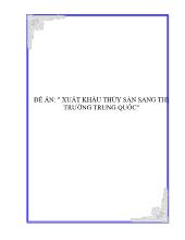 Đề tài Xuất khẩu thủy sản sang thị trường Trung Quốc