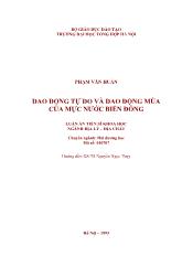 Luận án Dao động tự do và dao động mùa của mực nước biển đông