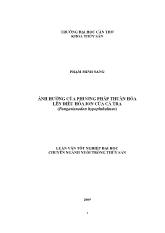 Luận văn Ảnh hưởng của phương pháp thuần hóa lên điều hòa ion của cá tra (pangasianodon hypophthalmus)