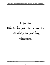 Luận văn Điều khiển quá trình ra hoa của một số cây ăn quả bằng ethepphon