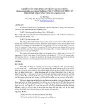 Nghiên cứu cho sinh sản nhân tạo cua đồng (somanniathelphusa germainirathbun, 1902) và tìm loại thức ăn thích hợp cho ương nuôi cua đồng con