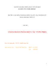 Tiểu luận Môn chẩn đoán bệnh gia súc, gia cầm bằng kỹ thuật sinh học phân tử - Chẩn đoán phân biệt các type prrs