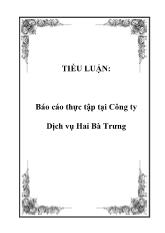 Tiểu luận Tình hình hoạt động tại Công ty Dịch vụ Hai Bà Trưng