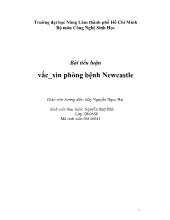 Tiểu luận Vắc xin phòng bệnh Newcastle