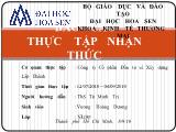 Báo cáo Thực tập nhận thức - Khách sạn Nikko Sài Gòn