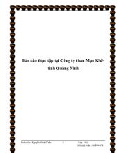 Báo cáo Thực tập tại công ty than Mạo Khê tỉnh Quảng Ninh