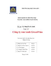 Đề án Lý thuyết trò chơi -  Công ty rau xanh GreenVina