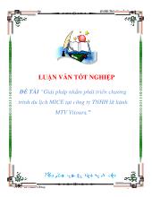 Đề tài Giải pháp nhằm phát triển chương trình du lịch MICE tại công ty TNHH lữhành MTV Vitours