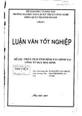 Đề tài Phân tích tình hình tài chính tại công ty may Hòa Bình