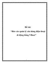 Đề tài Quản lý cửa hàng điện thoại di động bằng VBnet