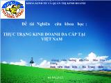 Đề tài Thực trạng kinh doanh đa cấp tại Việt Nam