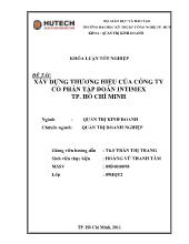 Đề tài Xây dựng thương hiệu của công ty cổ phần tập đoàn intimex TP Hồ Chí Minh
