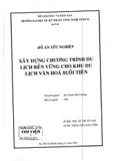 Đồ án Xây dựng chương trình du lịch bền vững cho khu du lịch văn hóa Suối Tiên