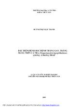 Luận văn Đặc điểm bệnh học bệnh trắng gan, trắng mang trên cá tra (pangasianodon hypophthalmus ) giống ở Đồng Tháp