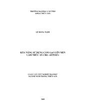 Luận văn Khả năng sử dụng cám gạo l ên men làm thức ăn cho artemia